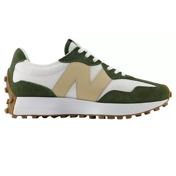 New Balance 327 RARE Womens Casual Sneakers Shoes White Green Tan size 6 - Picture 12 of 16